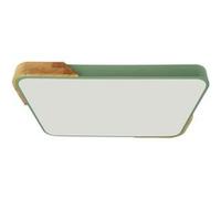 TechBrey Plafonnier LED 30W Rectangulaire Bois et Aluminium 625x425 mm CCT Sélectionnable Semi-Dari Blanc Blanc G