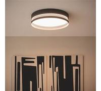 TechBrey Plafonnier LED 40W Acier Saska L Noir mat Noir mat G