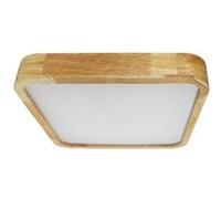 TechBrey Plafonnier LED Carré Bois 20W CCT Sélectionnable Kayu 400x400 mm Bois Bois G