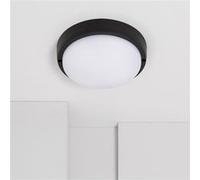 LEDKIA LIGHTING Plafonnier LED Extérieur Rond 25W Black IP65 Ø175 mm 4000K Blanc neutre