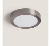 TechBrey Plafonnier LED Rond 18W Métal Ø225 mm Argenté 3000K Blanc chaud Argent G