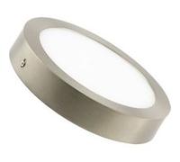 TechBrey Plafonnier LED Rond 18W Métal Ø225 mm Argenté 6000K Blanc froid Argent G