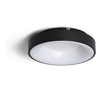 TechBrey Plafonnier LED Rond 30W Métal Ø380 mm CCT Sélectionnable Jacob Noir Noir G