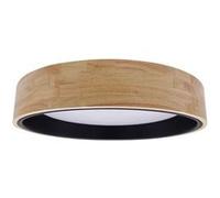 TechBrey Plafonnier LED Rond Bois 15W CCT Sélectionnable Dari Ø370 mm Noir Noir G
