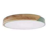 LEDKIA LIGHTING Plafonnier LED pour cuisine, salle à manger, chambre, salle de bain 18 W circulaire en bois Ø320 mm Température de couleur sélectionnable (blanc froid, neutre, chaud) semi-dari