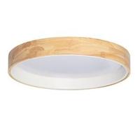 TechBrey Plafonnier LED Rond Bois 30W CCT Sélectionnable Dari Ø570 mm Blanc Blanc G