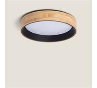 TechBrey Plafonnier LED Rond Bois 30W CCT Sélectionnable Dari Ø570 mm Noir 570 mm Noir G