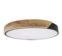 Techbrey plafonnier led rond bois cct sélectionnable semi-dari 36w ø500 mm iluzzia blanc Blanc G