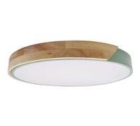 Plafonnier LED Rond Bois et Aluminium 18W CCT Sélectionnable Semi-Dari Ø320 mm Blanc