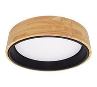 TechBrey Plafonnier LED Rond Bois et Aluminium 20W CCT Sélectionnable Dari Ø470 mm Blanc Blanc G