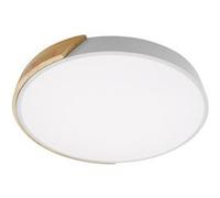 LEDKIA LIGHTING - Plafonnier LED Rond Bois 24W | CCT Sélectionnable 2700-6500K | Éclairage 1800lm | Installation Facile | Idéal pour Chambre, Salon, Cuisine | Ø418 mm, Blanc