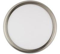 TechBrey Plafonnier LED Rond Métal 24W Design Silver Ø300mm 6000K Blanc froid Argent G