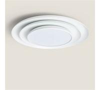 TechBrey Plafonnier LED Rond Métal 30W Ø500 mm CCT Sélectionnable Telmor Blanc Blanc G