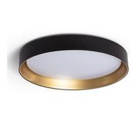TechBrey Plafonnier LED Rond Métal 30W CCT Sélectionnable Big Broadwey Ø550 mm Noir Noir G