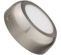TechBrey Plafonnier LED Rond Métal Design Silver 6W Ø120mm 3000K Blanc chaud Argent G