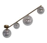 LEDKIA LIGHTING - Plafonnier Moonlight Brass | Métal et Verre | 4 Spots Orientables | Compatible Ampoules G9 | Ambiance Personnalisée | Design Élégant, Rose, Verre