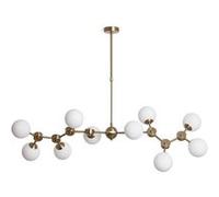 TechBrey Plafonnier Métal et Verre Moonlight Brass Large 10 Spots Doré Doré G