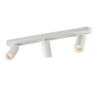 TechBrey Plafonnier Orientable Aluminium 3 Spots Blanc Cora Blanc Blanc G