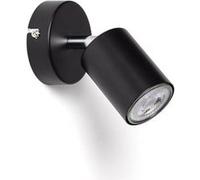 TechBrey Plafonnier Orientable Métal 1 Spot Albus Black Noir Noir