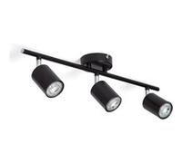 TechBrey Plafonnier Orientable Métal 3 Spots Albus Black Noir Noir