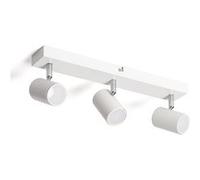 TechBrey Plafonnier Orientable Métal 3 Spots Wuedy Blanc Blanc