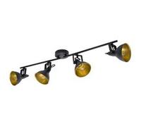 TechBrey Plafonnier Orientable Métal 4 Spots Noir Emer Noir Noir G