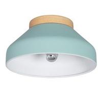 TechBrey Plafonnier Rond Aluminium et Bois Ø300 mm Hakon Vert Menthe Vert Menthe