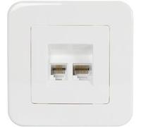 LEDKIA LIGHTING Prise RJ45 Internet+ RJ11 Téléphone Classic Argent