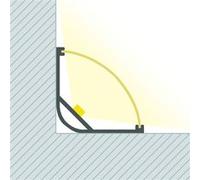 Profilé Aluminium Angle Rond pour Ruban LED jusqu'à 20 mm Noir translucide