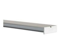TechBrey Profilé Aluminium En Saillie Double Moulure 1 m pour Rubans LED jusqu'à 8 mm Capot translucide Gris