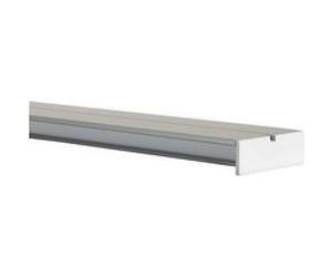 TechBrey Profilé Aluminium En Saillie Double Moulure 1 m pour Rubans LED jusqu'à 8 mm Capot translucide Gris