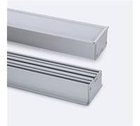 TechBrey Profilé Aluminium Encastré XL pour Rubans LED jusqu'à 40mm Noir 2 m Noir translucide Noir
