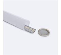 TechBrey Profilé Aluminium Suspendu Rond 2 m pour Rubans LED jusqu'à 22 mm Blanc 2 m Blanc translucide Blanc