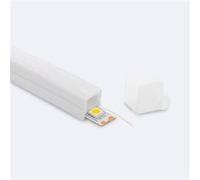 Profilé Néon Sflex 12x12 Courbe Verticale Pour Rubans Led Ip20 Jusqu'à 8 Mm 50 M