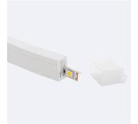 TechBrey Profilé Néon SFLEX 12x20 Courbe Latérale pour Rubans LED IP20 jusqu'à 11 mm 20 m Blanc