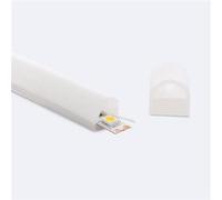 Profilé Néon Sflex 15x13 Semi-Circulaire Courbe Verticale Pour Rubans Led Ip20 Jusqu'à 10 Mm 2 M