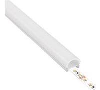 TechBrey Profilé Néon SFLEX 24x18 Semi-Circulaire Courbe Verticale pour Rubans LED IP20 jusqu'à 15 mm 2 m Blanc