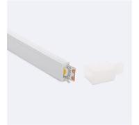 TechBrey Profilé Néon SFLEX 6x12 Courbe Latérale pour Rubans LED IP20 jusqu'à 8 mm 10 m Blanc