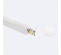 TechBrey Profilé Néon SFLEX 8x17 Courbe Latérale pour Rubans LED IP20 jusqu'à 8 mm 10 m Blanc