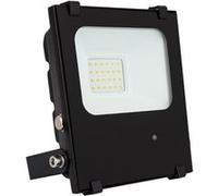 TechBrey Projecteur LED HE PRO 140lm/W 20W Dimmable IP65 avec Détecteur de Mouvement Radar 4000K Blanc neutre Noir G