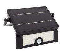 TechBrey Projecteur LED Solaire 6W IP54 avec Détecteur de Mouvement PIR et Crépusculaire 4000K Blanc neutre Noir G