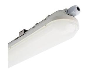 TechBrey Réglette Étanche LED 60cm 18W Raccordable IP65 6000K Blanc froid Gris