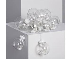 TechBrey Rideau Boules Suspendues LED 3.6W 2.5m 3000K Blanc chaud Transparent G