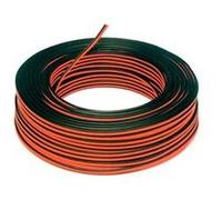 TechBrey Rouleau 100m Câble Électrique Plat 2x0.5mm² pour Ruban LED Monochrome Noir Noir