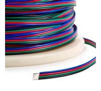 TechBrey Rouleau 100m Gaine Câble Électrique Plat 0.5mm² pour Ruban LED 5P G
