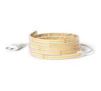 TechBrey Ruban LED Dimmable 220V COB Auto-redressement 560 LED/m 14W/m 1250lm/m SILICONE FLEX IC2 Largeur 10mm Coupe 10cm IP65 Sur mesure 2700K Blanc chaud 10 m Blanc G