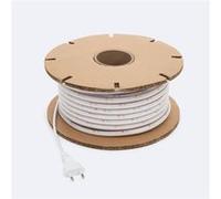 TechBrey Ruban LED Dimmable 220V WCOB Auto-redressement 260 LED/m BOBINE 50m 15W/m 1350lm/m SILICONE FLEX Largeur 10mm IP65 Coupe 5cm 5000K Blanc froid Blanc