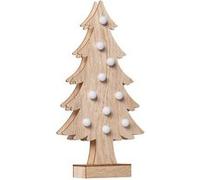 TechBrey Sapin de Noël LED Wood à Piles Bois 50 mm Bois