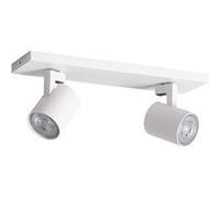 LEDKIA LIGHTING - Spot à Douille Double Orientable | Aluminium Gylu | Compatible Ampoules GU10 | Design Polyvalent pour Intérieur | 40W Max, Blanc, Aluminium