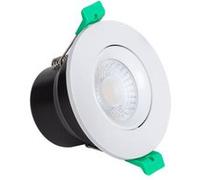 TechBrey Spot Downlight Ignifuge LED 5-8W Rond Dimmable IP65 Coupe Ø 65 mm Solid Design Ajustable Blanc Sélectionnable (Neutre-Froid) Blanc G